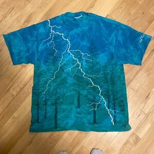 90s lightning forest all over print